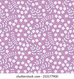 Flower seamless pattern. Cute floral background. EPS8.