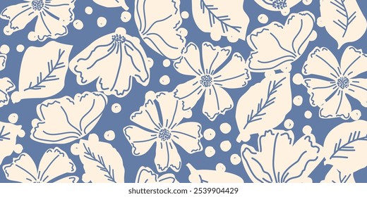 Flower  seamless pattern design with beautiful flower and leaves. Flower art. floral and leaf pattern design for fabric, cotton, wallpaper, satin, gift wrap, carpet, background.
