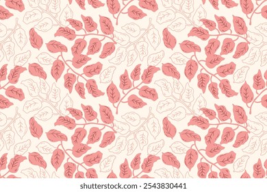Flower seamless pattern design with beautiful flower and leaves. Flower art. floral and leaf pattern design for fabric, cotton, wallpaper, satin, gift wrap, carpet, background.	