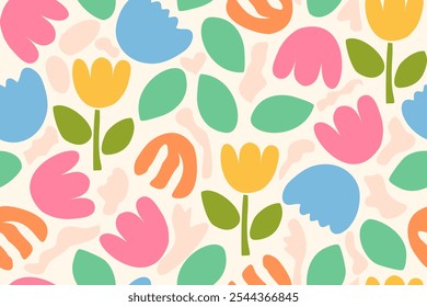 Flower seamless pattern design with beautiful flower and leaves. Flower art. floral and leaf pattern design for fabric, cotton, wallpaper, satin, gift wrap, carpet, background.