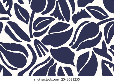 Flower seamless pattern design with beautiful flower and leaves. Flower art. floral and leaf pattern design for fabric, cotton, wallpaper, satin, gift wrap, carpet, background.	