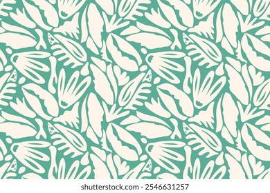 Flower seamless pattern design with beautiful flower and leaves. Flower art. floral and leaf pattern design for fabric, cotton, wallpaper, satin, gift wrap, carpet, background.	