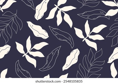 Flower seamless pattern design with beautiful flower and leaves. Flower art. floral and leaf pattern design for fabric, cotton, wallpaper, satin, gift wrap, carpet, background.