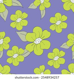 Flor design padrão sem emenda com flores e folhas bonitas. Flor arte. floral e design de padrão de folha para tecido, algodão, papel de parede, cetim, envoltório de presente, tapete, fundo.