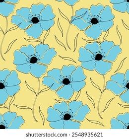 Flower seamless pattern design with beautiful flower and leaves. Flower art. floral and leaf pattern design for fabric, cotton, wallpaper, satin, gift wrap, carpet, background.