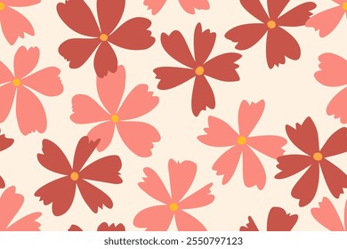 Flower seamless pattern design with beautiful flower and leaves. Flower art. floral and leaf pattern design for fabric, cotton, wallpaper, satin, gift wrap, carpet, background.	
