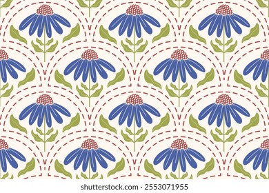 Flower seamless pattern design with beautiful flower and leaves. Flower art. floral and leaf pattern design for fabric, cotton, wallpaper, satin, gift wrap, carpet, background.