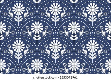 Flower seamless pattern design with beautiful flower and leaves. Flower art. floral and leaf pattern design for fabric, cotton, wallpaper, satin, gift wrap, carpet, background.