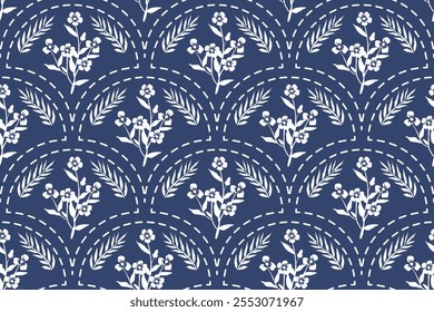 Flor design padrão sem emenda com flores e folhas bonitas. Flor arte. floral e design de padrão de folha para tecido, algodão, papel de parede, cetim, envoltório de presente, tapete, fundo.