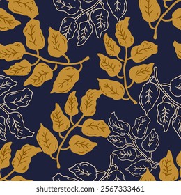 Flower seamless pattern design with beautiful flower and leaves. Flower art. floral and leaf pattern design for fabric, cotton, wallpaper, satin, gift wrap, carpet, background.	