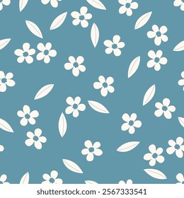 Flower seamless pattern design with beautiful flower and leaves. Flower art. floral and leaf pattern design for fabric, cotton, wallpaper, satin, gift wrap, carpet, background.	
