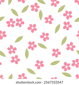 Flower seamless pattern design with beautiful flower and leaves. Flower art. floral and leaf pattern design for fabric, cotton, wallpaper, satin, gift wrap, carpet, background.	