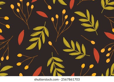 Flower seamless pattern design with beautiful flower and leaves. Flower art. floral and leaf pattern design for fabric, cotton, wallpaper, satin, gift wrap, carpet, background.	