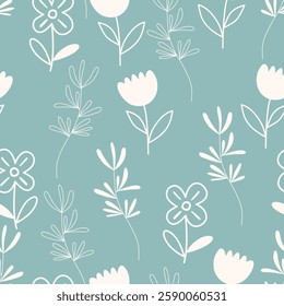 Flower seamless pattern design with beautiful flower and leaves. Flower art. floral and leaf pattern design for fabric, cotton, wallpaper, satin, gift wrap, carpet, background.	