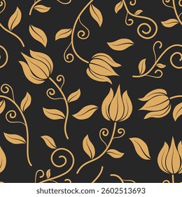 Flower seamless pattern design with beautiful flower and leaves. Flower art. floral and leaf pattern design for fabric, cotton, wallpaper, satin, gift wrap, carpet, background.	