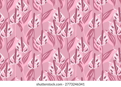 Flower  seamless pattern design with beautiful flower and leaves. botanical floral pattern designs for fabric, cotton, wallpaper, satin, gift wrap, carpet, backgrounds