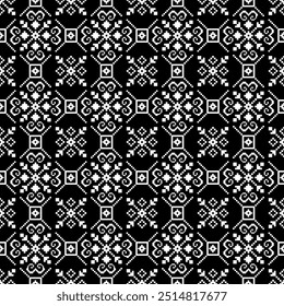 flower seamless pattern design Detailed Vector Illustration for Textile Print Design, Cross-stitch pattern