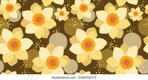 Flower Seamless pattern design. Flat vector illustration and design for fabric, textile, fashion, wallpaper, wrapping and all prints.