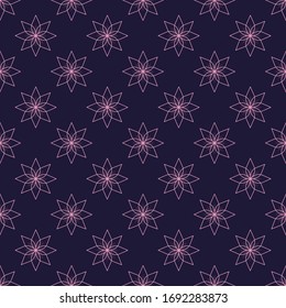 flower seamless pattern design with geometric style
