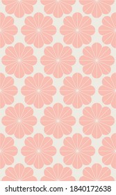 Flower seamless pattern design. Scandinavian style. Vector illustration.