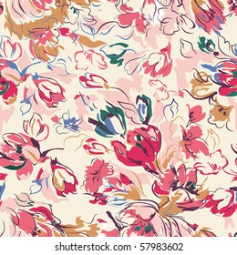Flower seamless pattern, element for design, vector illustration