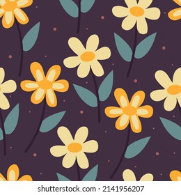 flower seamless pattern for fabric print, textile, gift wrapping paper. botanical drawing