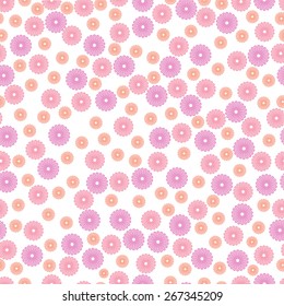 Flower seamless pattern for fabric print, wallpaper, background - vector illustration