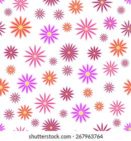 Flower seamless pattern for fabric print, wallpaper, background - vector illustration