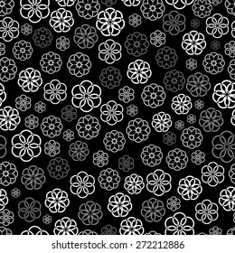 Flower seamless pattern for fabric print, wallpaper, background - vector illustration