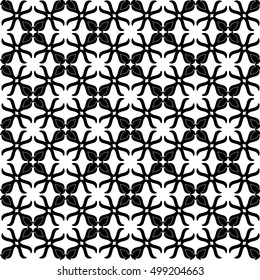 Flower seamless pattern. Fashion graphic background design. Modern stylish abstract texture. Monochrome template for prints, textiles, wrapping, wallpaper, website etc. VECTOR illustration
