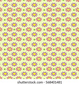 Flower seamless pattern. Fashion graphic background design. Modern stylish abstract texture. Colorful template for prints, textiles, wrapping, wallpaper, website etc. Vector illustration