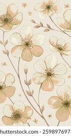 Flower Seamless Pattern , Floral Seamless Pattern.