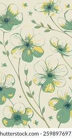 Flower Seamless Pattern , Floral Seamless Pattern.