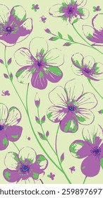 Flower Seamless Pattern , Floral Seamless Pattern.