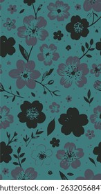 Nahtloses Blumenmuster , Nahtloses Blumenmuster.