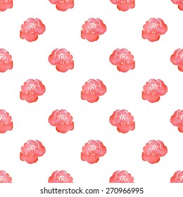 Flower. Seamless pattern with flowers. Hand-drawn background. Vector illustration. Real watercolor drawing
