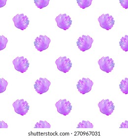 Flower. Seamless pattern with flowers. Hand-drawn background. Vector illustration. Real watercolor drawing