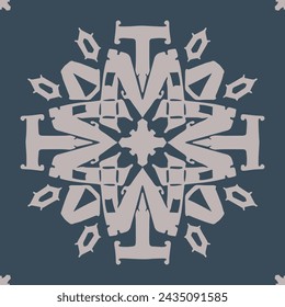 Flower seamless pattern gray color and blue stone background number 12