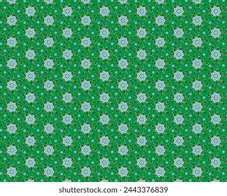 Blume nahtloses Muster mit grünem Hintergrund