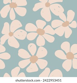 Flower seamless pattern. Hand drawn summer floral background. Botanical Sketch drawing. Design for fashion, fabric, textile, wallpaper, cover, web , wrapping and all prints