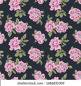 Flower seamless pattern. High quality seamless pattern for printing. Vector Illustration.