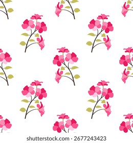 Flor sem emenda padrão ilustração fundo floral.