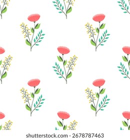 Flower seamless pattern illustration floral background
