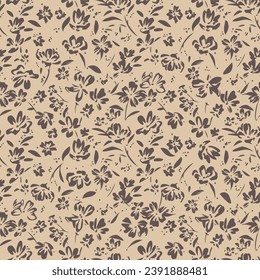 flower seamless pattern. Many kinds of botanical plants hand hand-drawn style illustration, Design or fashion, fabric, web, wallpaper, wrapping, and all prints.