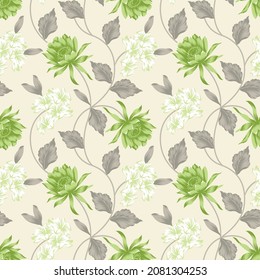 flower seamless pattern on background