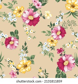 flower seamless pattern on background