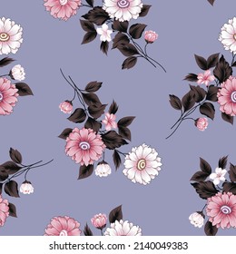 flower seamless pattern on background