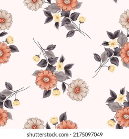 flower seamless pattern on background