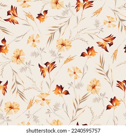 flower seamless pattern on background