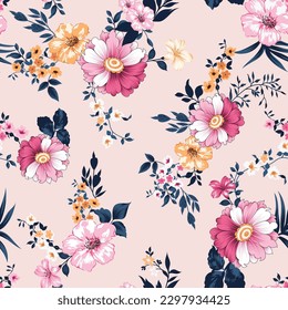 flower seamless pattern on background